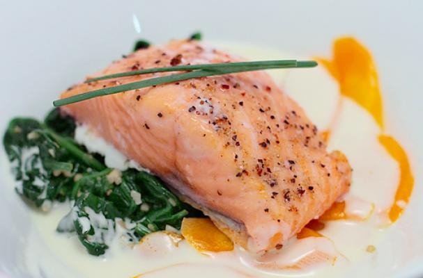 Salmon Confit with Lemongrass Sauce