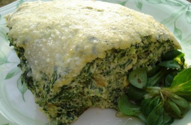 Fluffy frittata with spinach