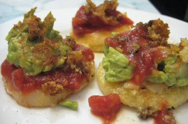 Tex-Mex Polenta Rounds with Chunky Guacamole